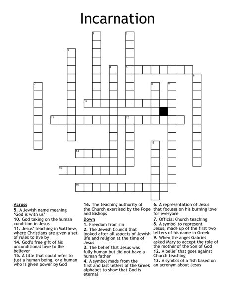 Previous incarnations crossword - Crossword Solver / incarnations. Incarnations. Crossword Clue. We found 7 possible solutions for this clue. We think the likely answer to this clue is AVATARS. You can easily improve your search by specifying the number of letters in the answer.